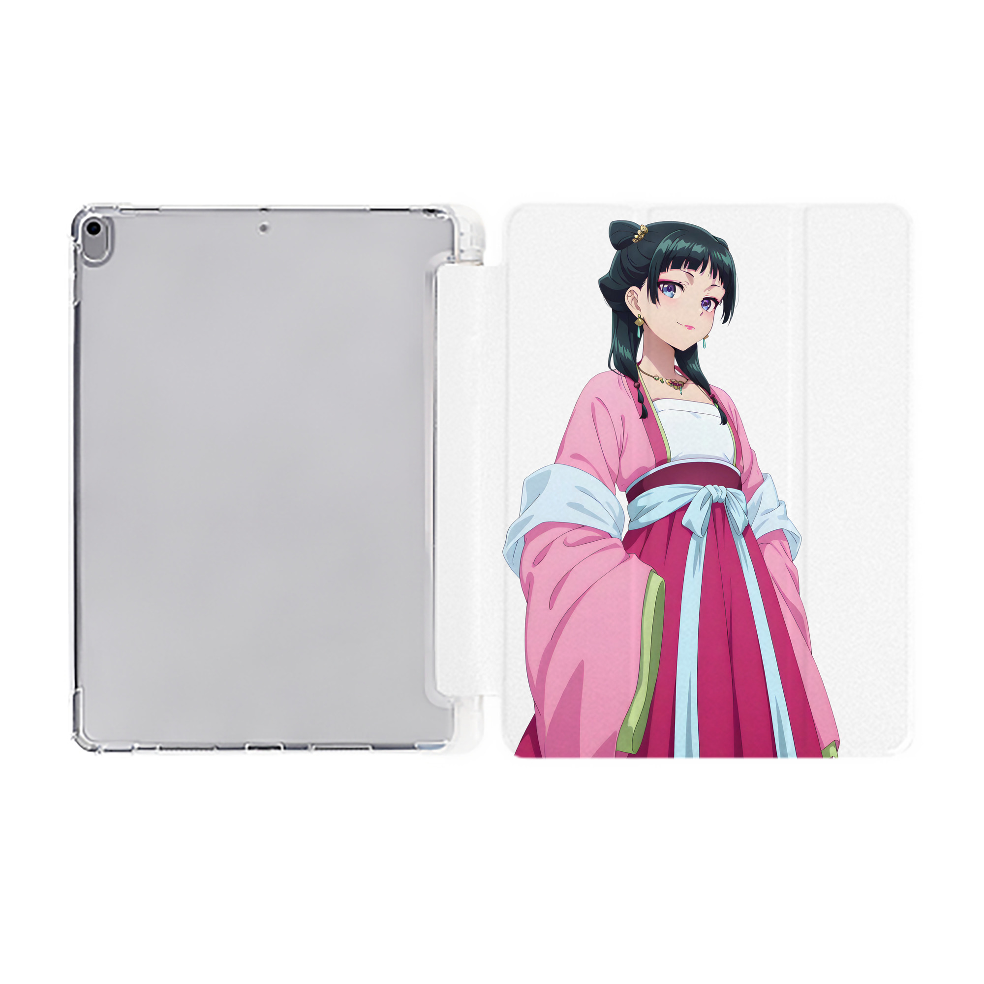 （画像用） 薬屋のひとりごと The Apothecary Diaries IPad ケース ペン収納付き 三つ折りスタンド PUレザー×シリコン 対応機種9.5/10.5/10.9インチ